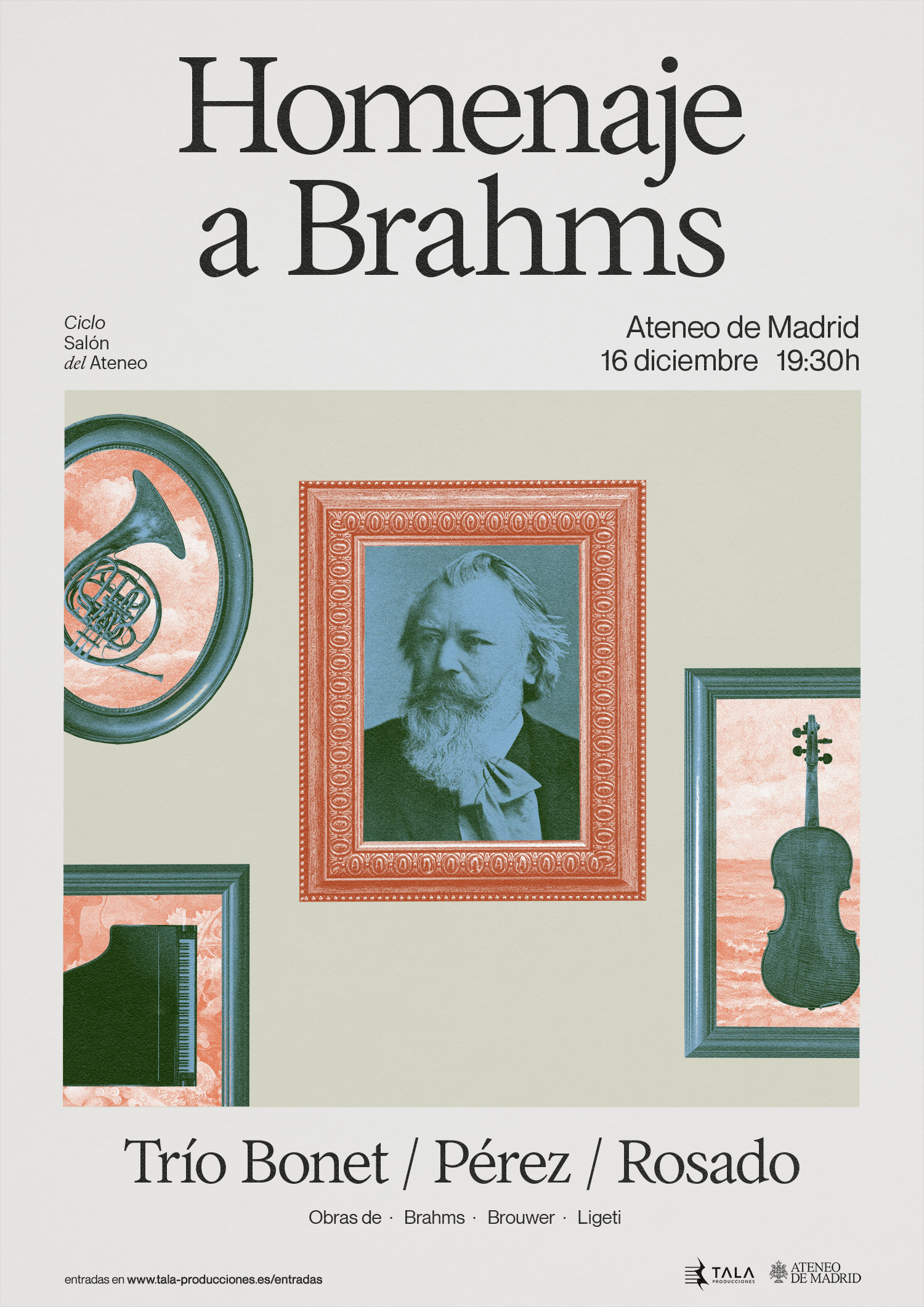 El Ciclo Saln del Ateneo nos propone su Homenaje a Brahms