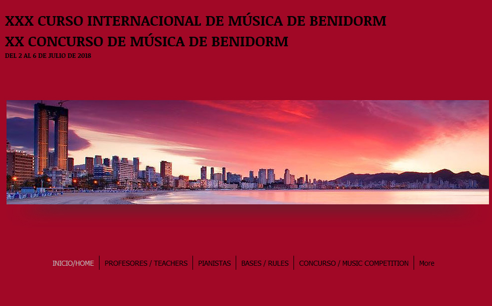 XXX CURSO INTERNACIONAL DE MUSICA DE BENIDORM