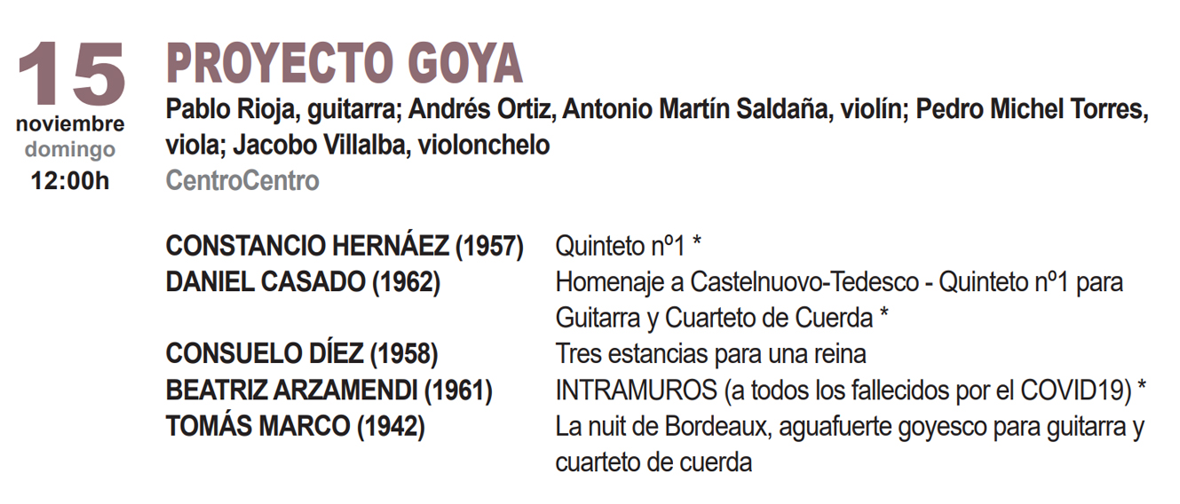 El Proyecto Goya estrena 3 obras en el COMA20