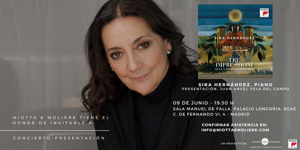 Sira Hernández presenta su último CD «Tre Impressioni Sulla Divina Commedia» 