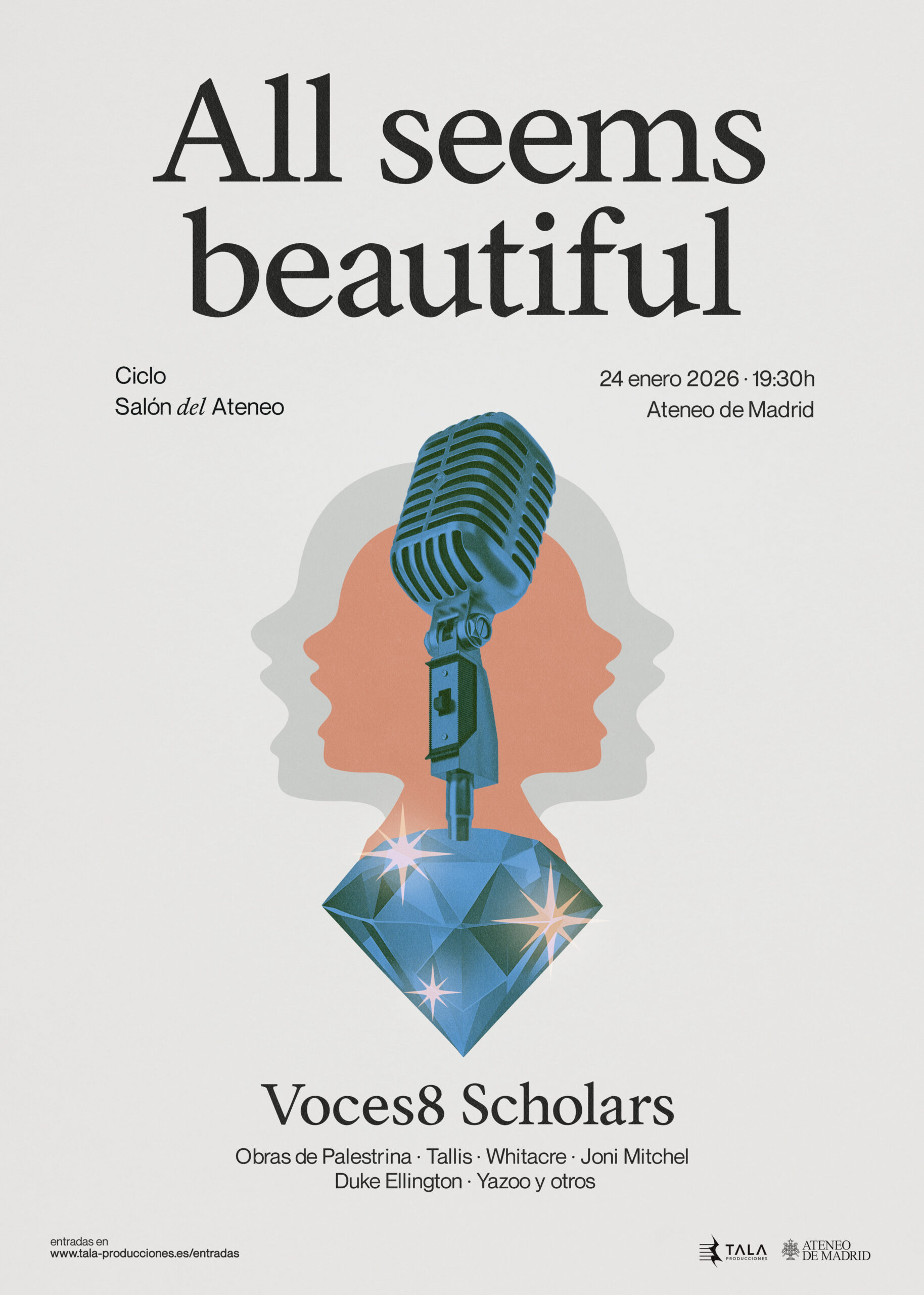 Voces8 Scholars llevan su viaje vocal �All Seems Beautiful� al Sal�n del Ateneo